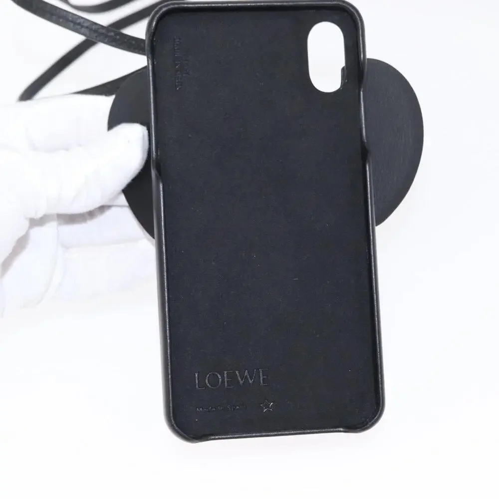 Loewe Leather Iphone Case Black
